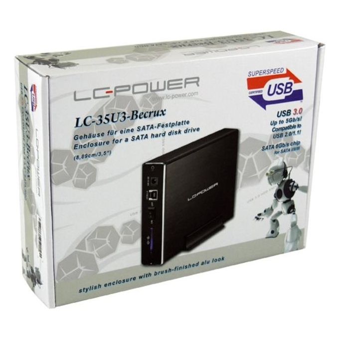 USB Gehäuse SATA-HDD 3.5Alu USB3.0 LC-POWER