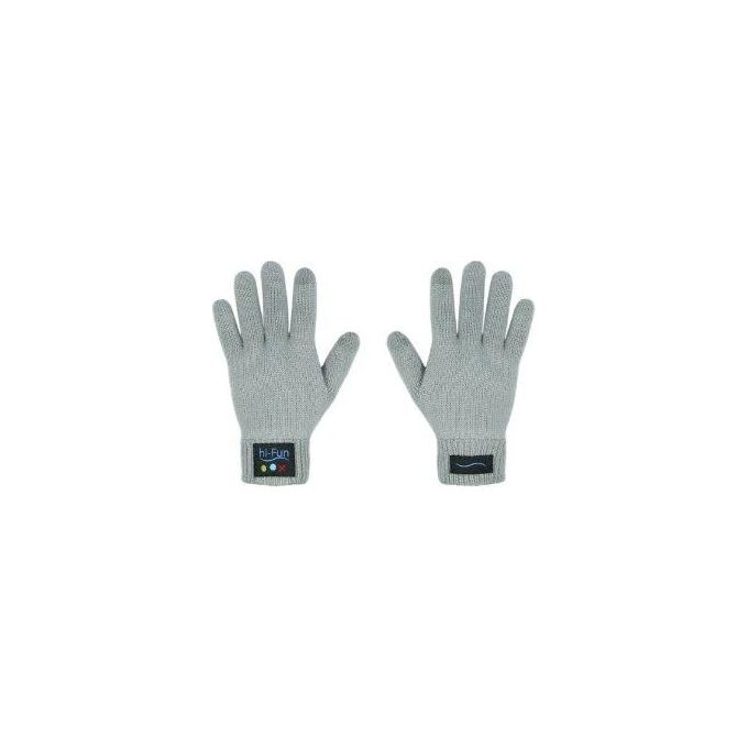 Hi-Fun HI-CALL Guanti Bluetooth con Microfono e Altoparlante Integrati Taglia S-M colore Grigio