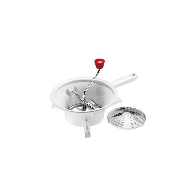 Moulinex K10120 Passaverdure Manuale in Plastica 2 Dischi Acciaio Inox 24 cm Lavabile in Lavastoviglie colore Bianco