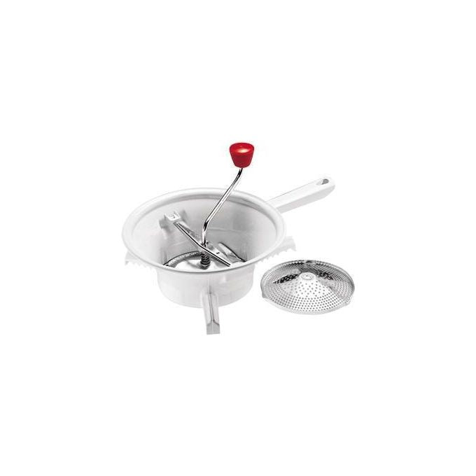 Moulinex K10120 Passaverdure Manuale in Plastica 2 Dischi Acciaio Inox 24 cm Lavabile in Lavastoviglie colore Bianco