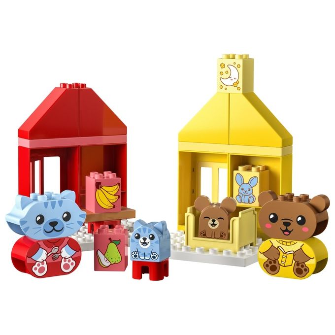 LEGO DUPLO 10414 Attivita' Quotidiane: Mangiare e Andare a Letto, Giochi per Bambini da 1.5 Anni in su con 4 Animali Giocattolo
