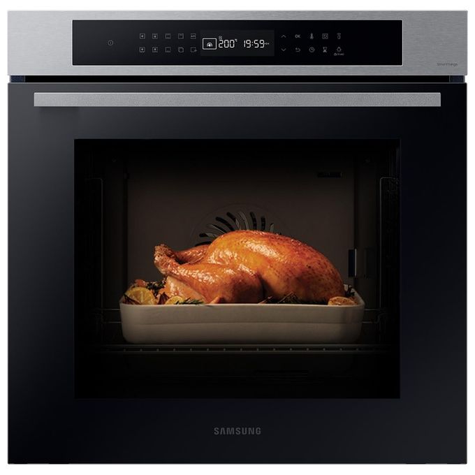 Samsung NV7B4040VBS Forno Elettrico Multifunzione da incasso a Vapore Capacita' 76 Litri Classe Energetica A 20 Programmi Wi-Fi Vocale Assistente 59,5 cm Nero-Acciaio Inossidabile