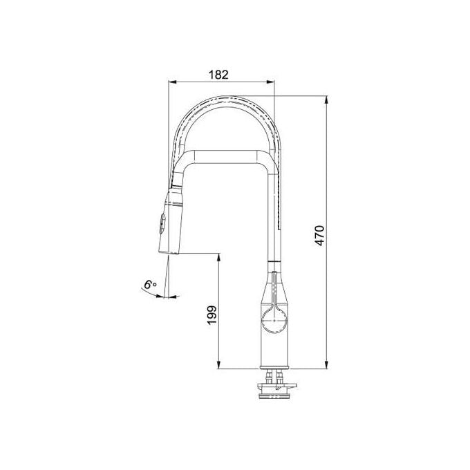 Franke 115.0150.260 Maxxis Doccia Miscelatore monocomando con doccetta doppio getto estraibile ed orientabile 360° Cromo