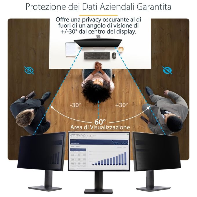 StarTech.com Filtro Privacy per Monitor da 23.8'' 16:9 Lucido