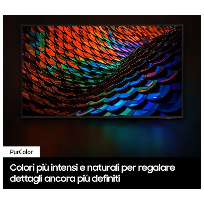 Samsung TV Crystal UHD 4K 65 pollici UE65DU7170UXZT Smart TV Wi-Fi Black 2024 Processore Crystal 4K 4K Upscaling Slim Look Design OTS Lite