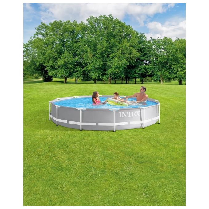 Intex Piscina Prisma Frame 366X76 Cm Senza Pompa Senza Filtro Alta Qualita' Montaggio Facile e Robusta