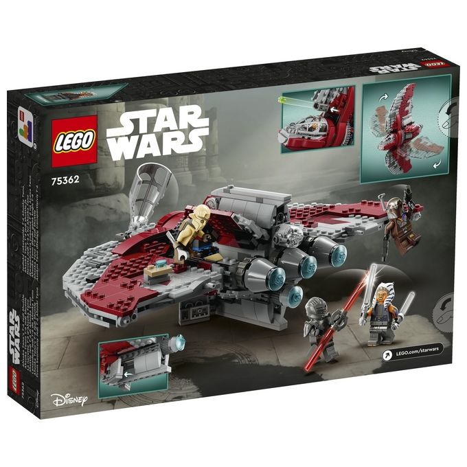 LEGO Star Wars 75362 Shuttle Jedi T-6 di Ahsoka Tano, Astronave Giocattolo con 4 Minifigure, Regalo della Serie Ahsoka