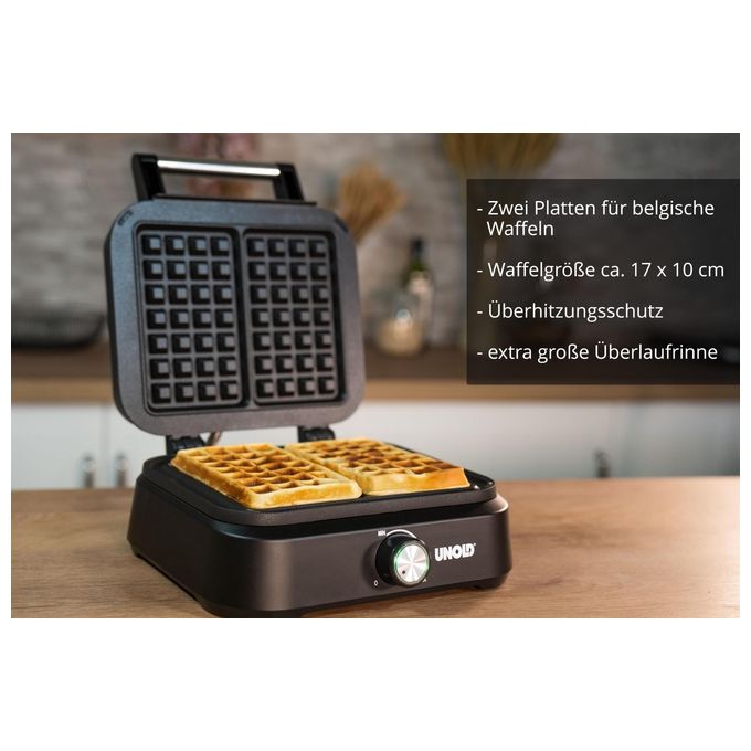 Unold 48275 piastra per waffle doppia Bruxelles