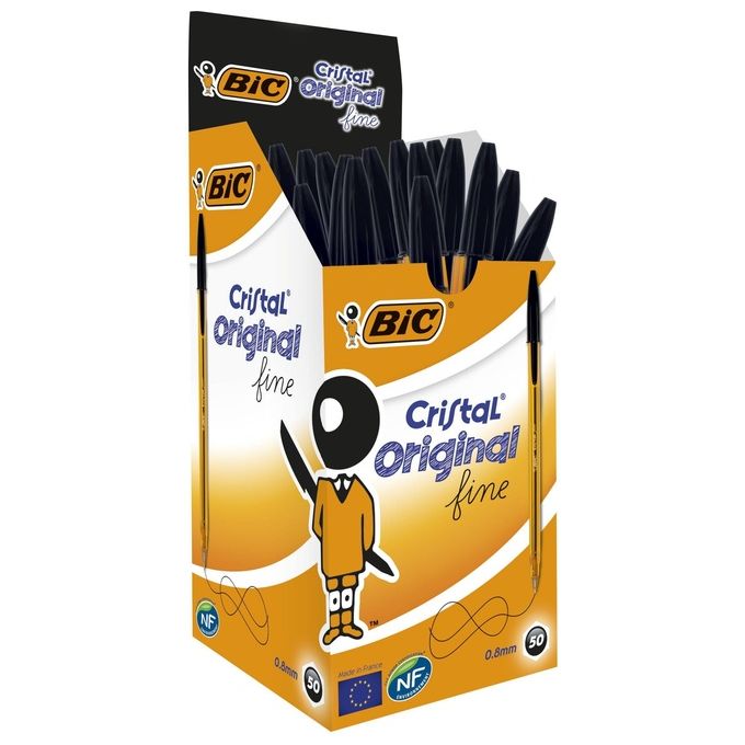Bic Cf50 penne Sfera Cristal Punta fine Nero