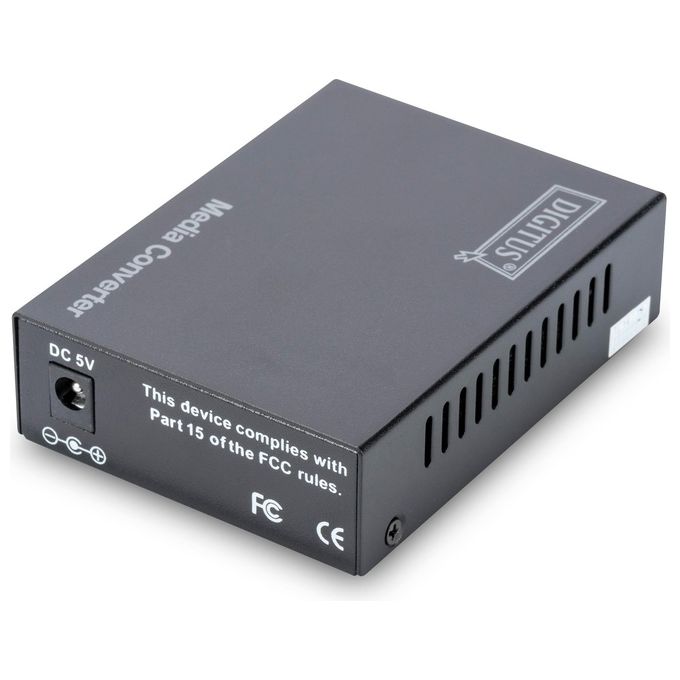 Digitus Fast Ethernet, RJ-45-SC Convertitore Multimediale di Rete 100 Mbit-s 1310 nm Modalita' Multipla Nero
