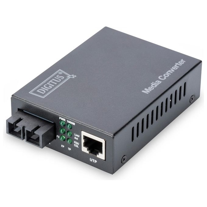 Digitus Convertitore Media Gigabit Ethernet 1000 Mbit-s 1310 nm Modalita' Singola Nero