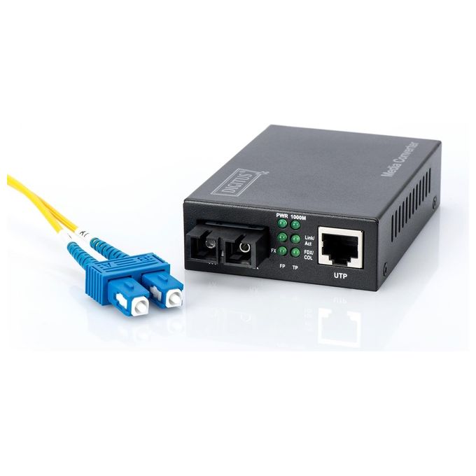 Digitus Convertitore Media Gigabit Ethernet 1000 Mbit-s 1310 nm Modalita' Singola Nero