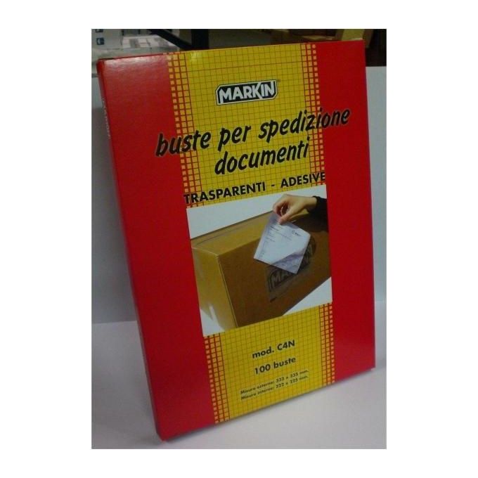 Markin Confezione 100 Buste Adesive C4N 322x225mm