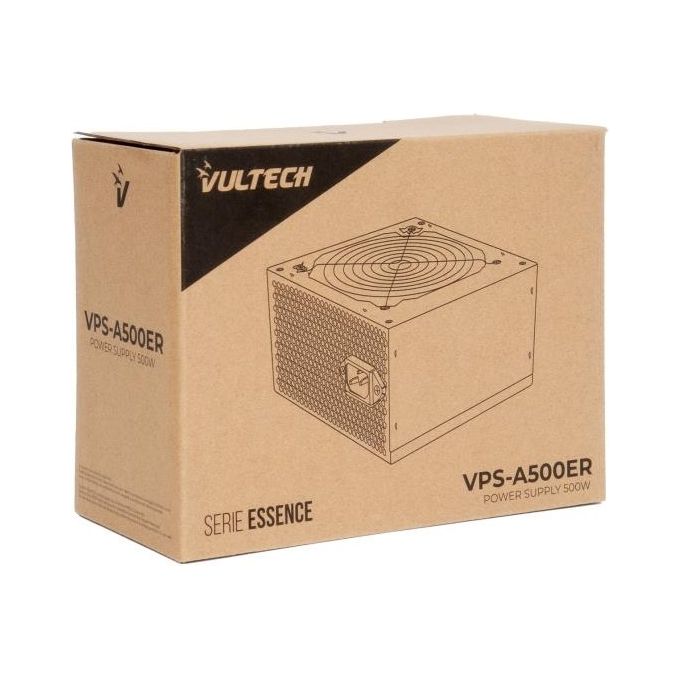 Vultech Alimentatore ATX 500W VPS-A500ER Serie Essence con Ventola da 12cm Termoregolata