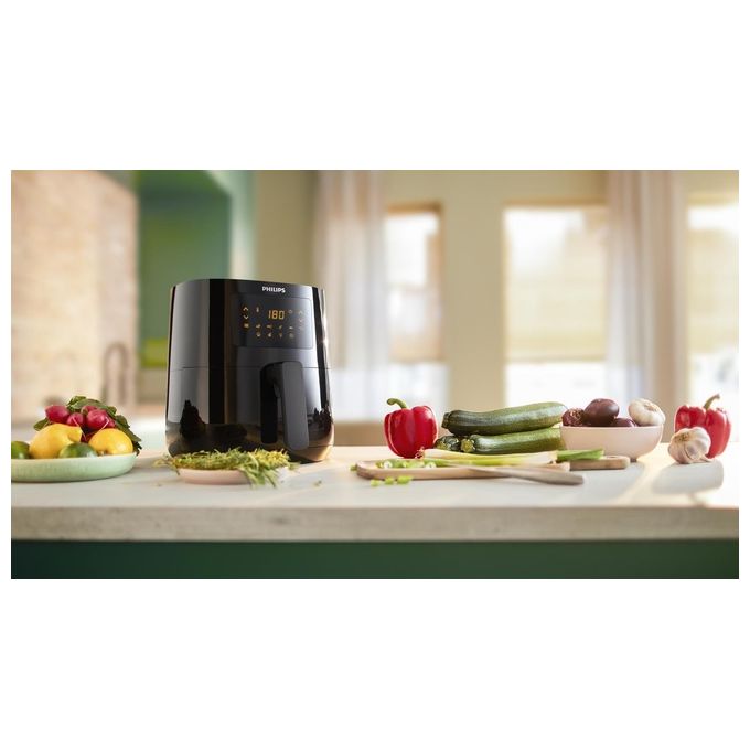 Philips HD9252-90 Serie 3000 Friggitrice ad Aria 4,1 Litri 1400W Tecnologia Rapid Air Nero
