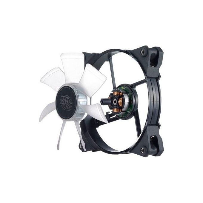Cooler Master JetFlo 120 Ventilatore PC 12cm Nero e Bianco LED Raffreddamento Case