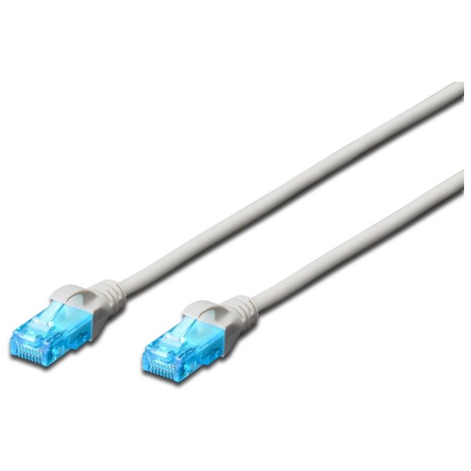 Digitus Cavo Rete Utp Cat. 5E Non Schermato - Lunghezza Mt. 5 - Colore Grigio