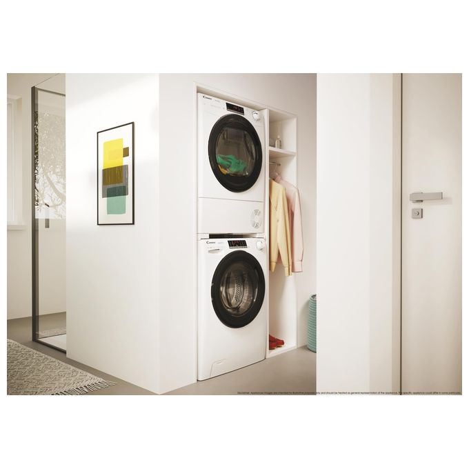 Candy CRO4 H7A2TBE-S - Asciugatrice Pompa di Calore Slim 7 kg, Classe E, Wi-Fi-BT Smart Pro + Sensore Kg + Programmi Delicati, (85 × 60 × 48 cm), Bianco.