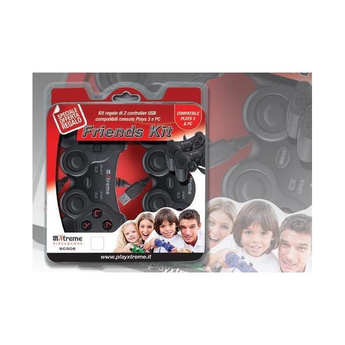Xtreme Videogames 90306 Kit Amici 2 Joypad Compatibile con Pc Playstation 3