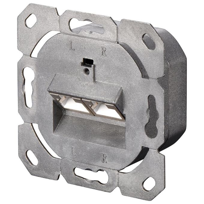 Digitus DN-9007-S-1 Presa Energia 2 per Rj-45 Bianco