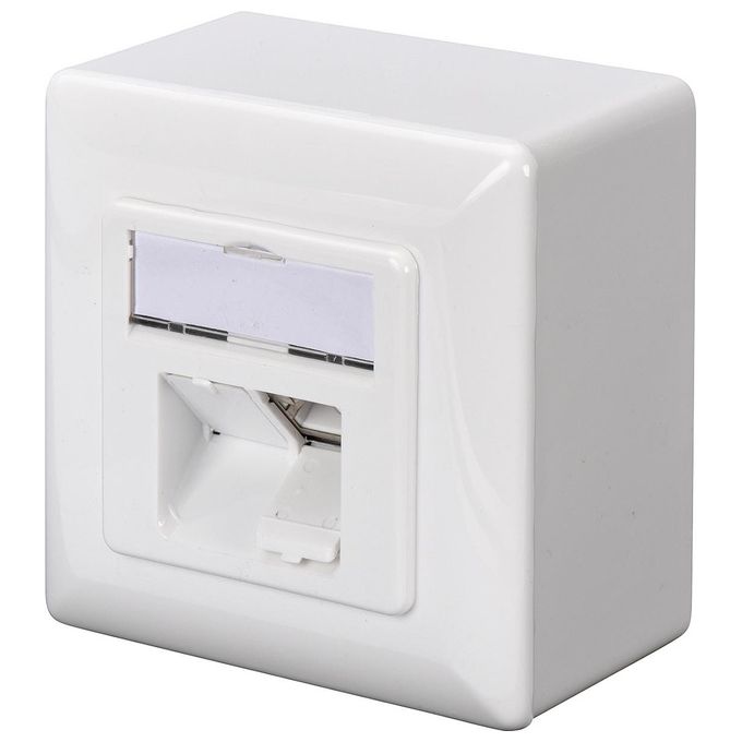 Digitus DN-9007-S-1 Presa Energia 2 per Rj-45 Bianco