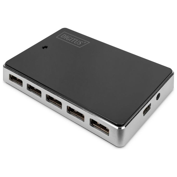 Digitus Hub Con 10 Porte Usb 2.0 Con Alimentatore Esterno