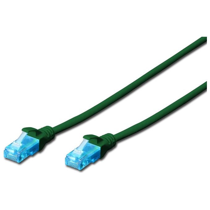 Digitus Cavo Rete Utp Cat. 5E Non Schermato - Lunghezza Mt. 3 - Colore Verde