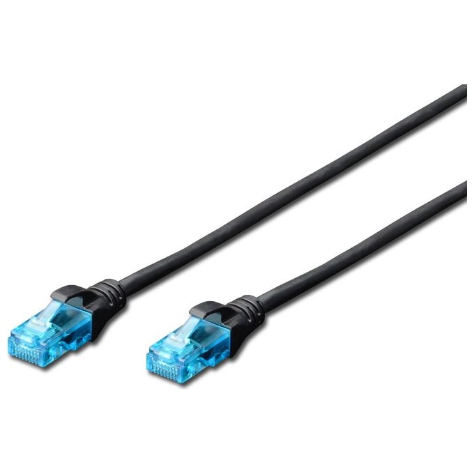 Digitus Cavo Rete Utp Cat. 5e Non Schermato Lunghezza Mt. 5 Nero