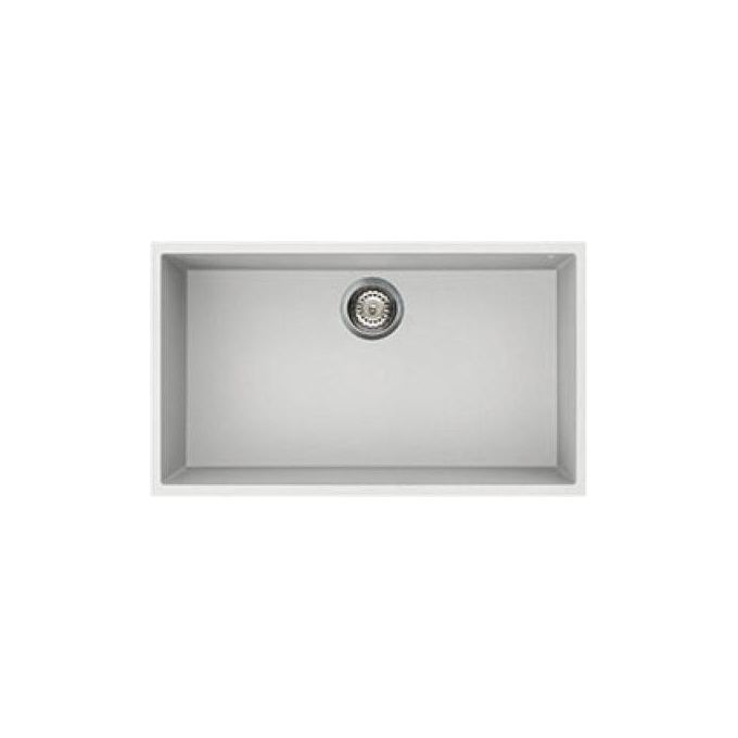 Smeg VZUM79B Quadra Lavello Sintetico da Incasso Sottotop Antibatterico Antigraffio 1 Vasca Bianco 72x40cm VZUM79B
