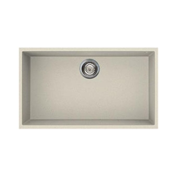 SMEG VZUM79P Quadra Lavello Sintetico da incasso Sottotop Antibatterico e Antigraffio 1 Vasca Panna 79x40cm VZUM79P