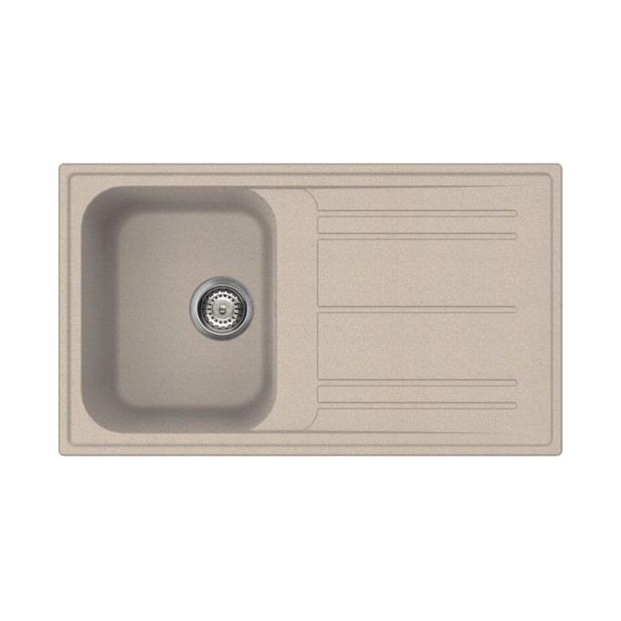 SMEG LZ861AV Rigae Lavello Sintetico da incasso Antibatterico Antigraffio Gocciolatoio Reversibile 1 Vasca Avena 86x50cm LZ861AV