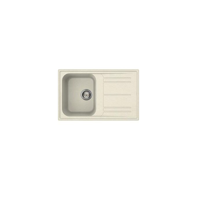 Smeg LZ791P Lavello Sintetico da Incasso Standard Estetica Universale 1 Vasca + Gocciolatoio Reversibile 79 cm Panna