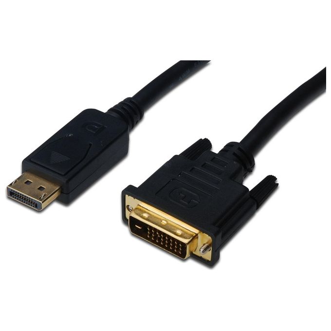 Assmann Electronic Cavo e Adattatore Video 2mt Displayport Dvi-d Nero