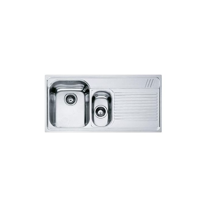 Franke Lavello Inox AMT 651 3 1-2'' WWK gocciolatoio a sinistra 1 Vasca + vaschetta + scolapiatti 100 cm 101.0022.453