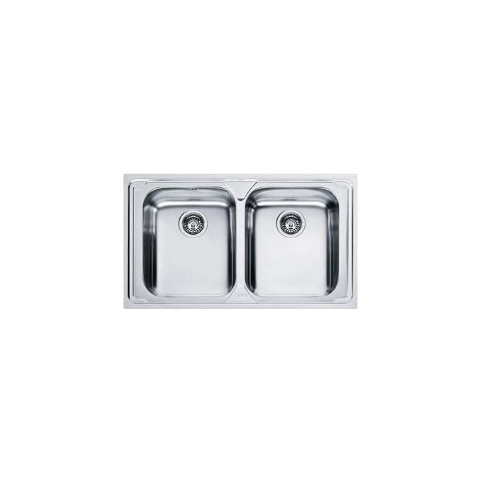 Franke LLX 620 Logica Line Lavello Acciaio Inox Satinato da Incasso 2 Vasche INOX 86x50cm 101.0153.292