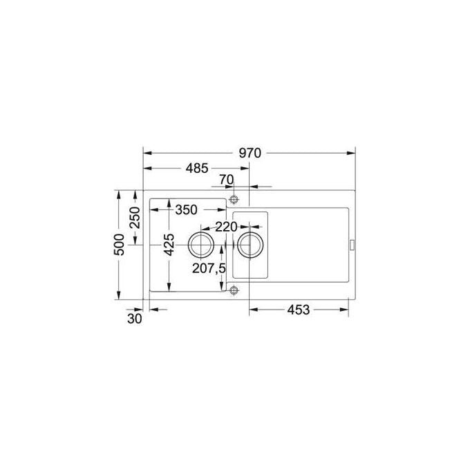 Franke Lavello Granite MRG 651 3 1-2 WWK WOF G Sahara 1 Vasca + vaschetta + scolapiatti 97 cm 114.0066.684