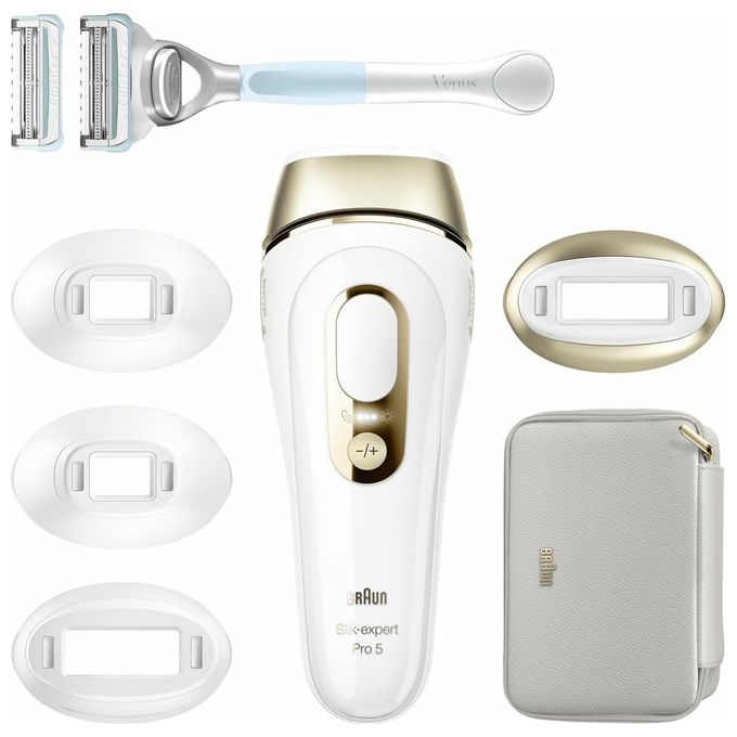 Braun Silk·Expert Pro 5 Epilatore Luce Pulsata con Custodia Rasoio Donna Venus 4 Testine