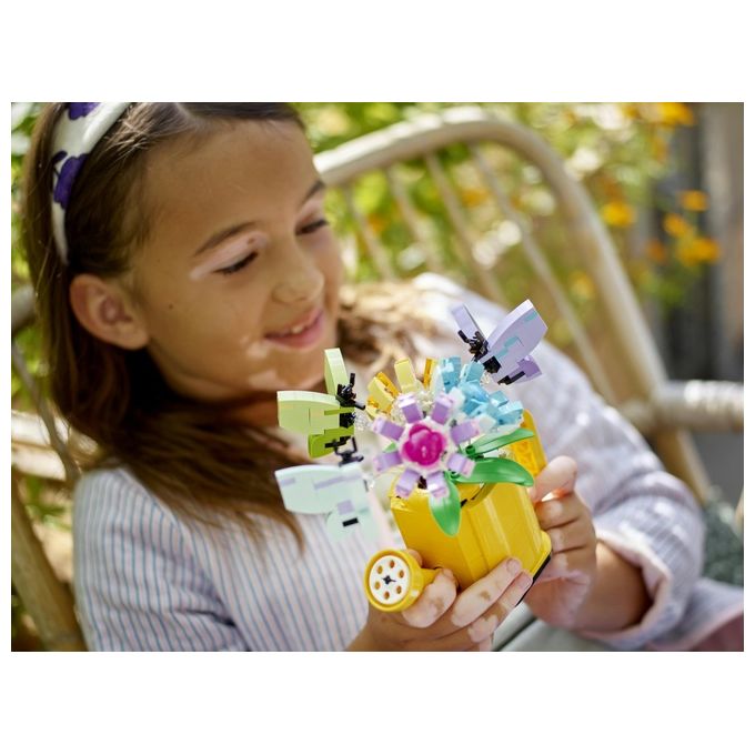 LEGO Creator 31149 3in1 Innaffiatoio con Fiori Finti Trasformabile in Stivale o in 2 Uccelli con Trespolo, Giochi per Bambini 8+