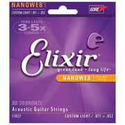 Elixir Muta Corde Chitarra Acustica Elixir 11027 Acoustic 80-20 Bronze Nanowe