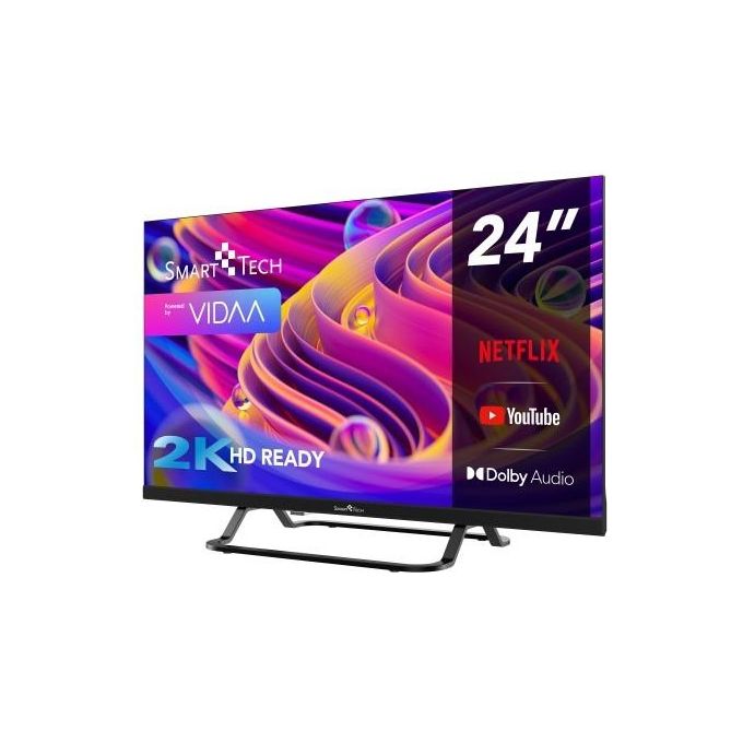 Smart tech 24HV02V Smart TV 24 Pollici HD Ready Display LED Sistema Vidaa colore Nero