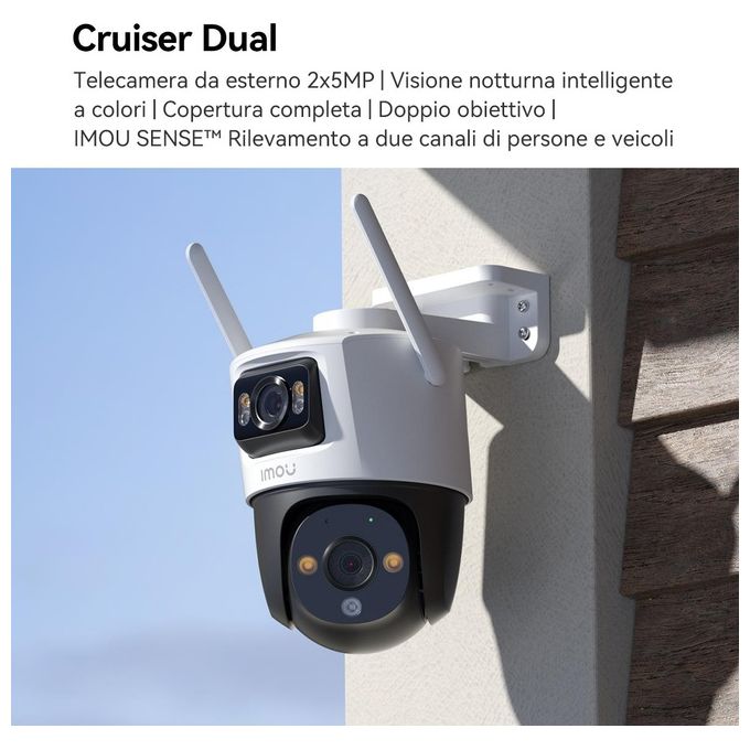 Imou IPC-S7XP-10M0WED Security Cameras Cruiser Dual 10mp Telecamera Motorizzata da Esterno