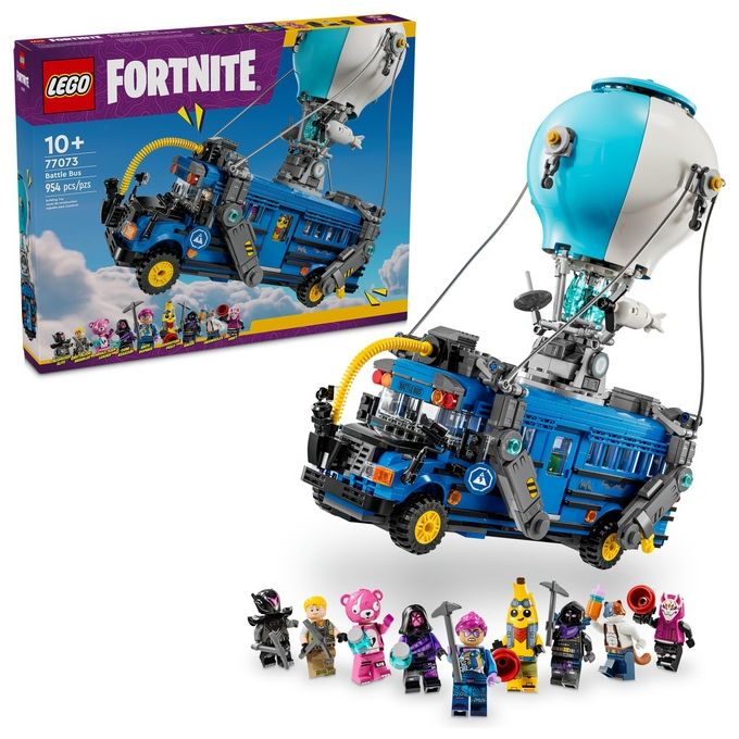 Lego 77073 Fortnite Bus della Battaglia Set da Costruzione 954 pezzi con 9 Minifigure eta' 10+