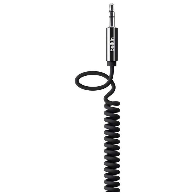 Belkin 3.5mm Coiled Aux Cables - 1.8 Nero