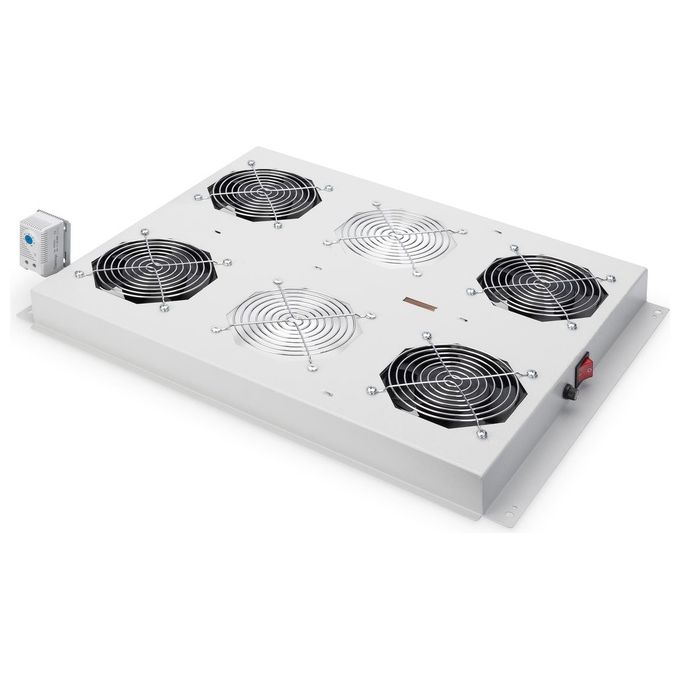 Digitus kit 4 ventole con termostato colore grigio chiaro per armadi linea server