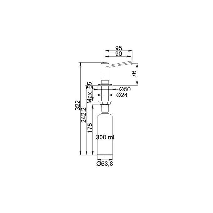 Franke Dispenser Sapone Cromato 119.0150.262