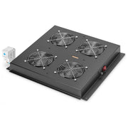 Digitus Kit 4 Ventole Con Termostato Colore Nero per Armadi Linea Professionale (Dn-19 Fan-4-Sw)