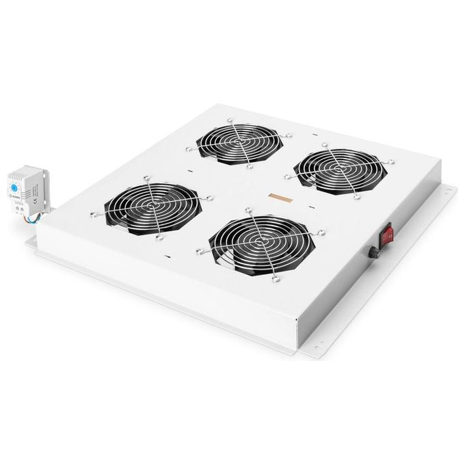 Digitus kit 4 ventole con termostato colore grigio chiaro per armadi linea professionale