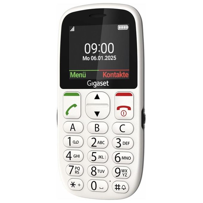 Gigaset Telefono per Anziani GL395 Display 2.2'' Tasto SOS Bianco