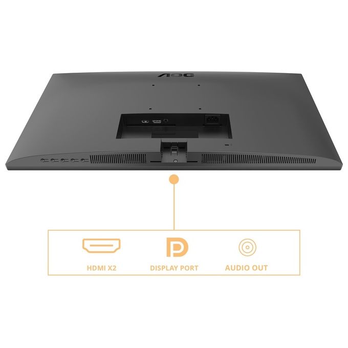 AOC U27B3M  Monitor UHD da 27'' altoparlanti HDR10 (3840x2160 4K 60 Hz 2x HDMI DisplayPort) nero 27 Inch 4K IPS 60Hz HDMI - USB-C Speakers - Height Adjust