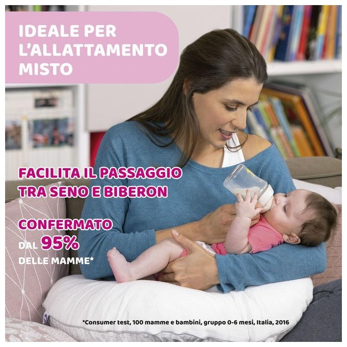 Chicco Biberon Natural Feeling Anticolica 6 Mesi da 330ml Grigio